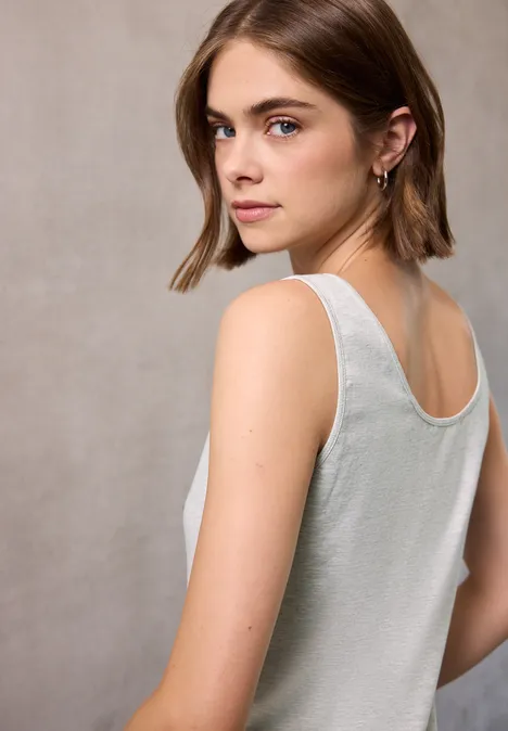 Basic Jersey-Top heather grey mel.