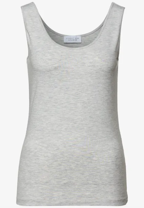 Basic Jersey-Top heather grey mel.
