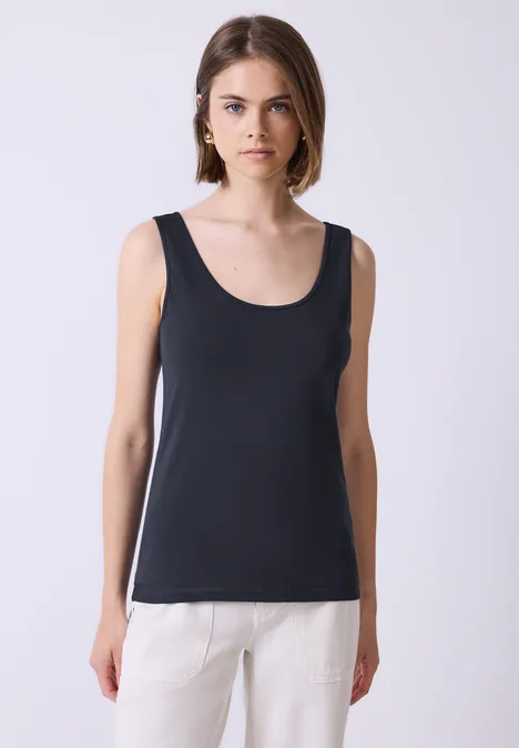 Basic Jersey-Top dark void blue