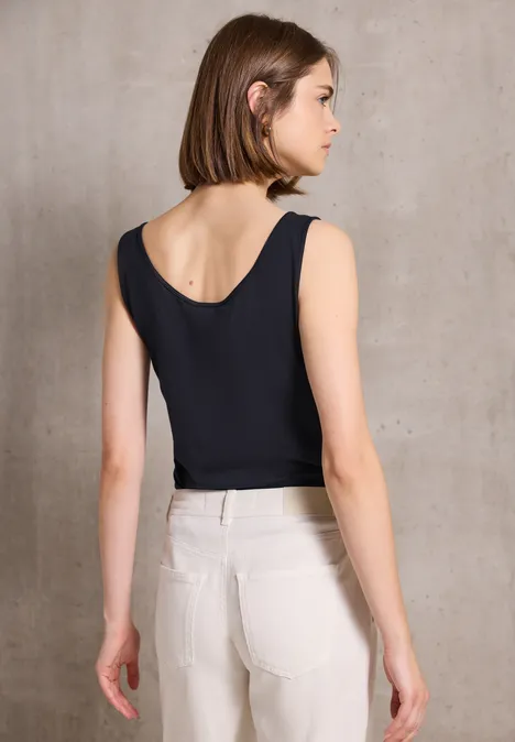 Basic Jersey-Top dark void blue