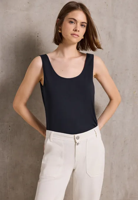 Basic Jersey-Top dark void blue