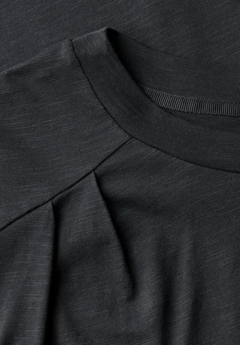 Jersey-Shirt mit Raffung bristol grey