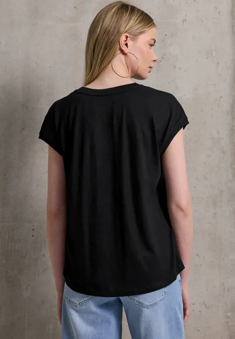 Shirt mit Schulterdetail Black