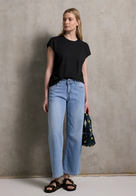 Shirt mit Schulterdetail Black