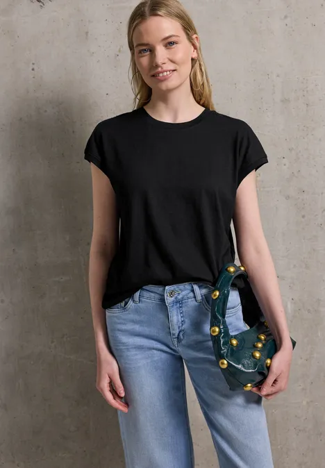 Shirt mit Schulterdetail Black