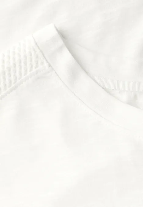 Shirt mit Schulterdetail off white