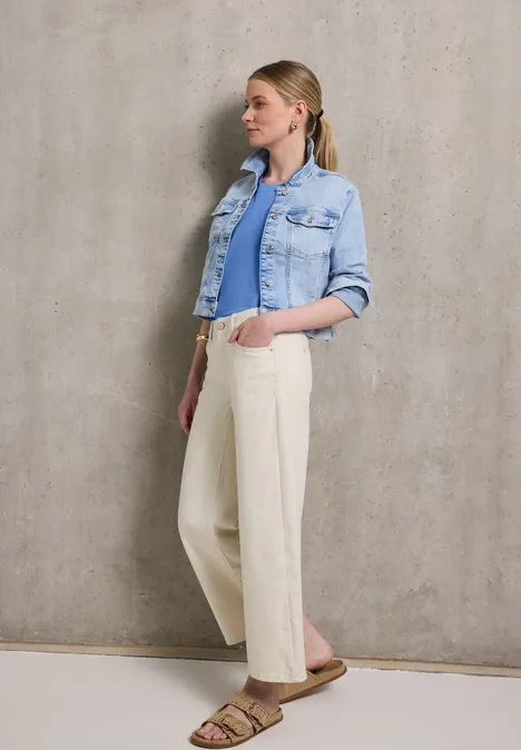 Shirt mit Schulterdetail sunset blue