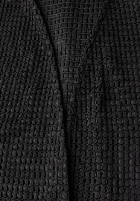 Offene Mesh-Jacke Black