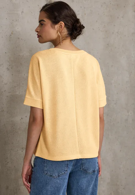 Strick-Look T-Shirt blend yellow