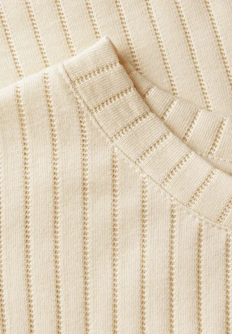 Shirt mit Rippstruktur velvet cream