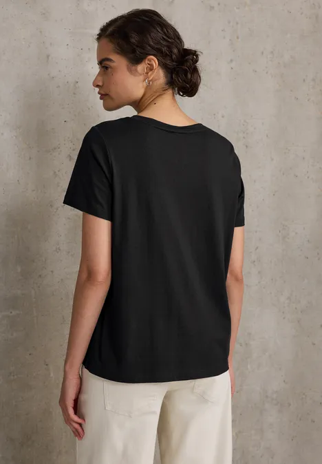 Shirt mit Folienwording Black