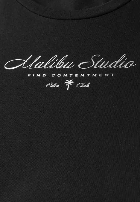 Shirt mit Folienwording Black