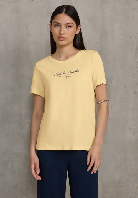 Shirt mit Folienwording blend yellow