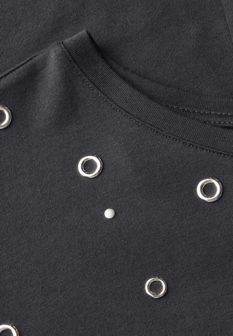 Shirt mit Nieten Artwork bristol grey
