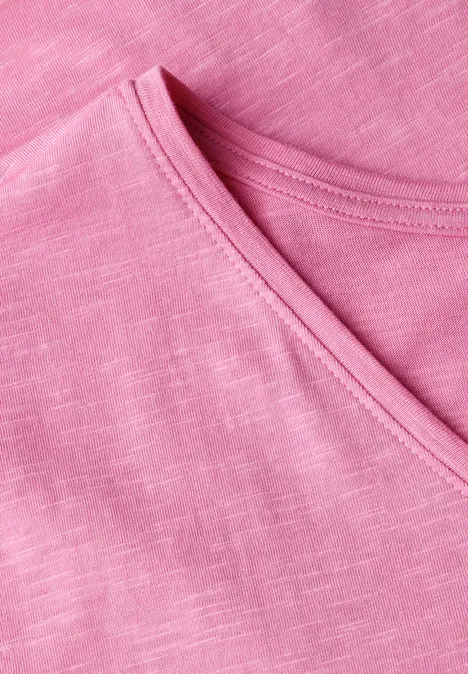 Basic V-Neck Shirt intense rose