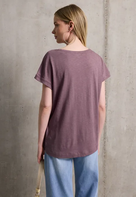 Basic V-Neck Shirt hazy rose