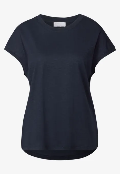 T-Shirt mit Schulterdetail deep blue