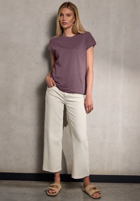T-Shirt mit Schulterdetail hazy rose