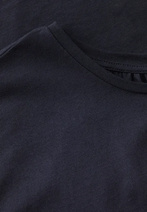 Basic Shirt mit Raffung dark void blue