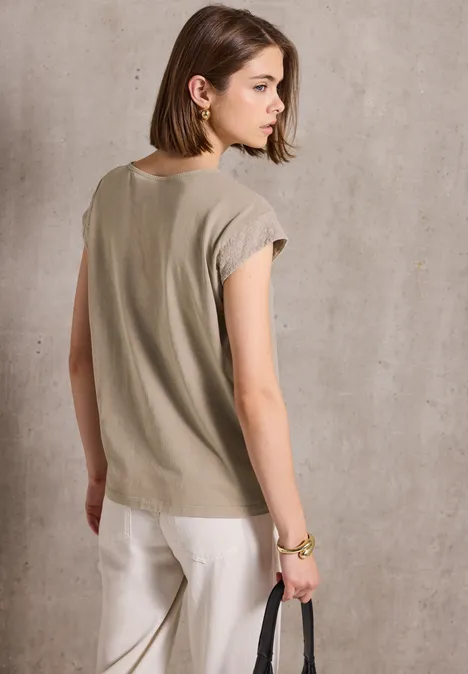 Shirt im Washed-Look sandshell beige
