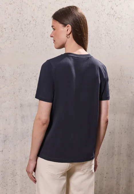 T-shirt basique avec imprimé dark void blue