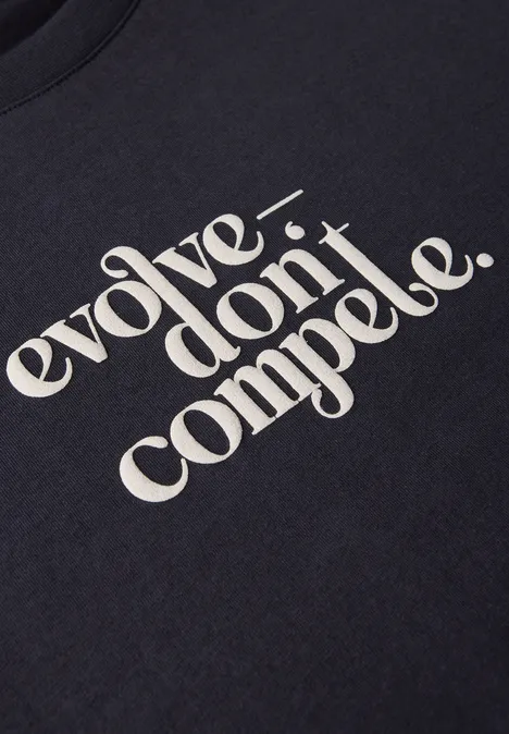T-shirt basique avec imprimé dark void blue