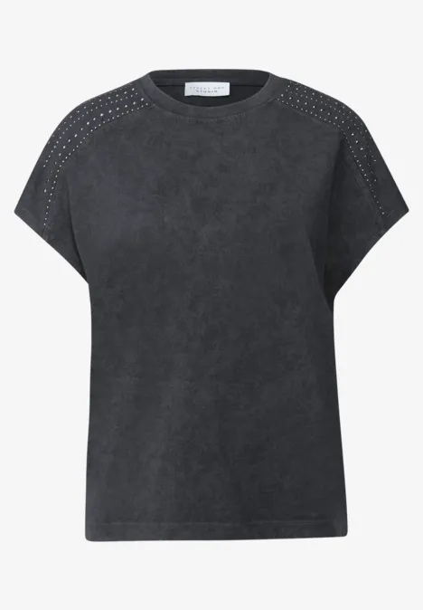 Shirt mit Schmucksteinen dusted grey