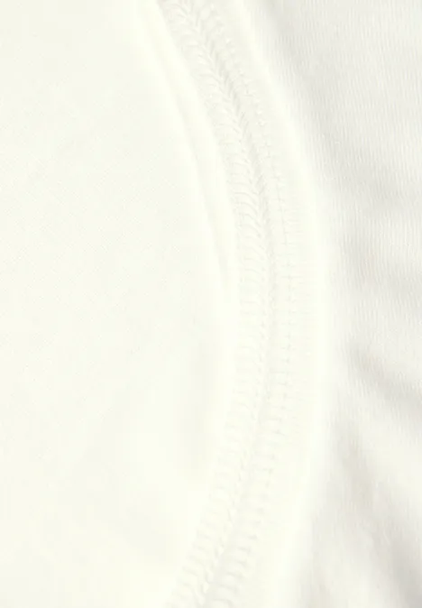 Leinen-Look Shirt mit Tape off white