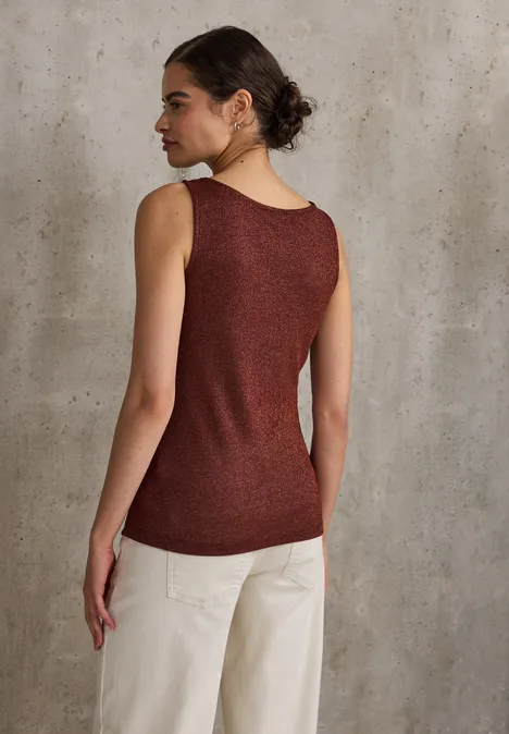 Glitzerndes Top sienna brown