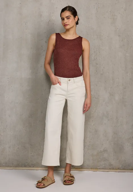 Glitzerndes Top sienna brown