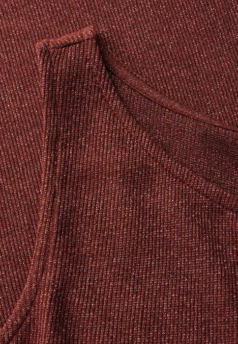 Glitzerndes Top sienna brown