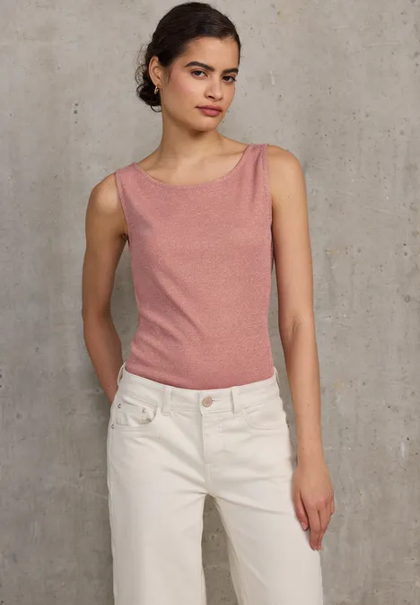 Glitzerndes Top dusty pink