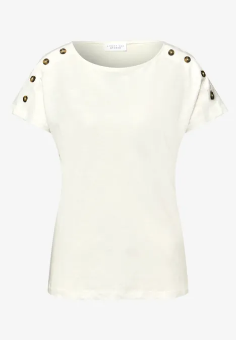 Koszula na ramiączkach z guzikami off white