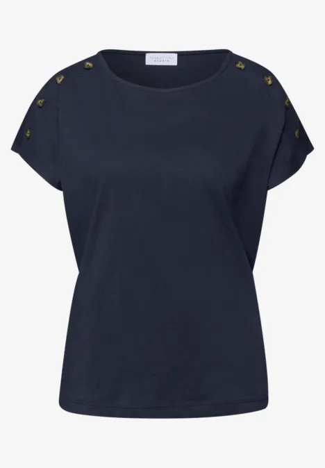 Chemise dropped shoulder avec détail de boutons midnight muse