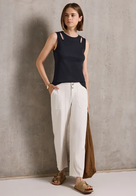 Top mit Cut-Outs dark void blue
