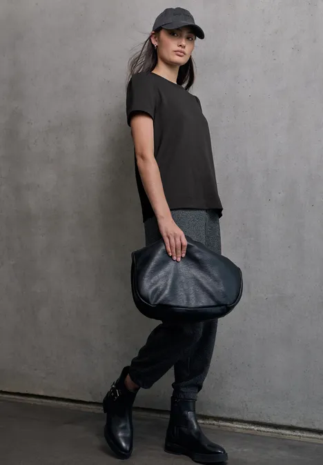 T-Shirt mit Puffärmeln Black