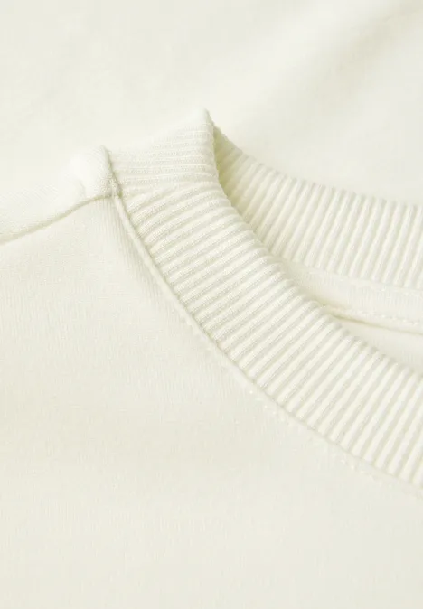 T-Shirt mit Puffärmeln off white