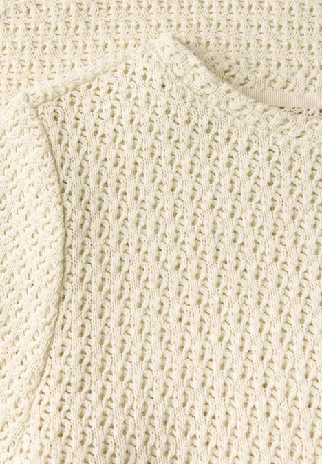 Strick-Look Shirt velvet cream