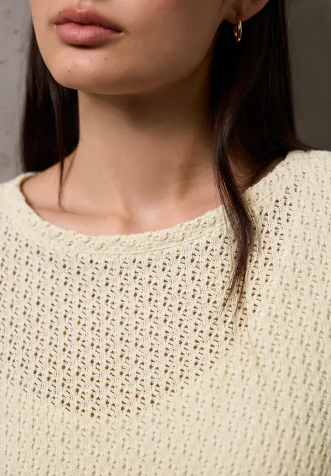 Strick-Look Shirt velvet cream