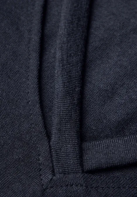 Leinen-Look Top mit Cut-Outs dark void blue