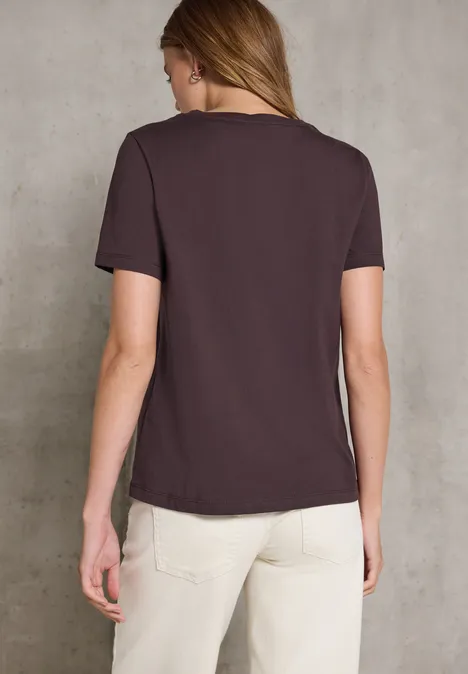 T-Shirt mit Wording fudge red