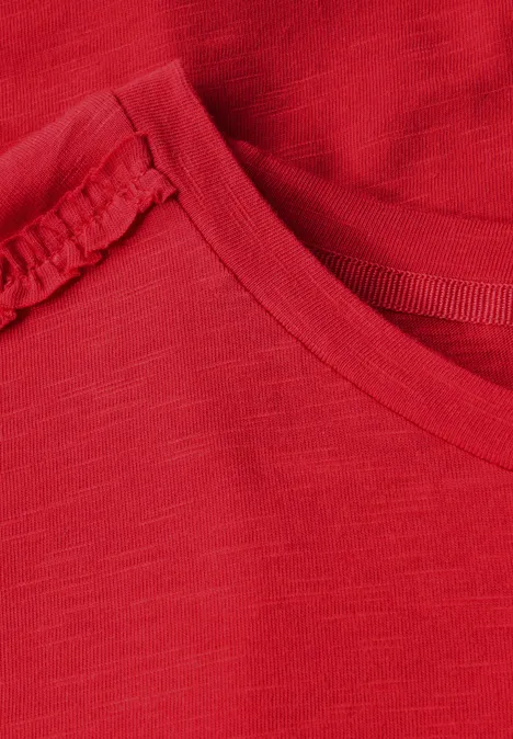 Shirt mit Schulterdetail mandarin red