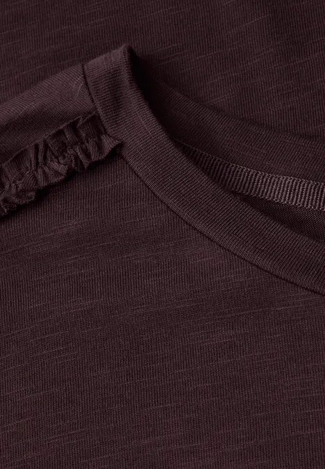 Shirt mit Schulterdetail fudge red