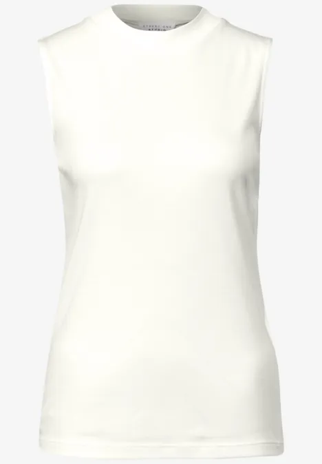 Top mit Turtleneck off white