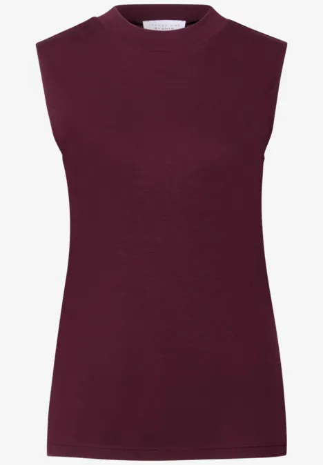 Top mit Turtleneck dark plum red