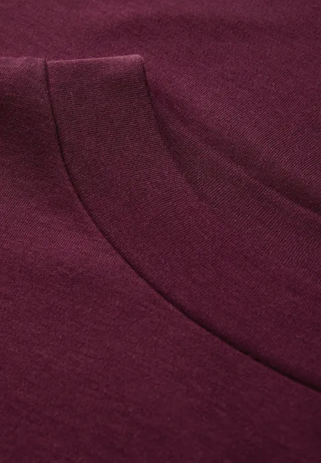Top mit Turtleneck dark plum red