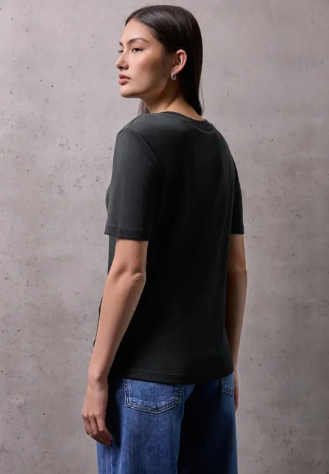 Basic Kurzarmshirt Black