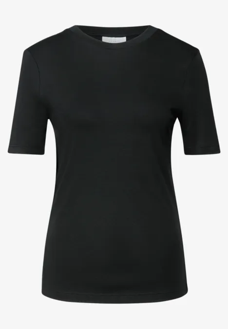 Basic Kurzarmshirt Black