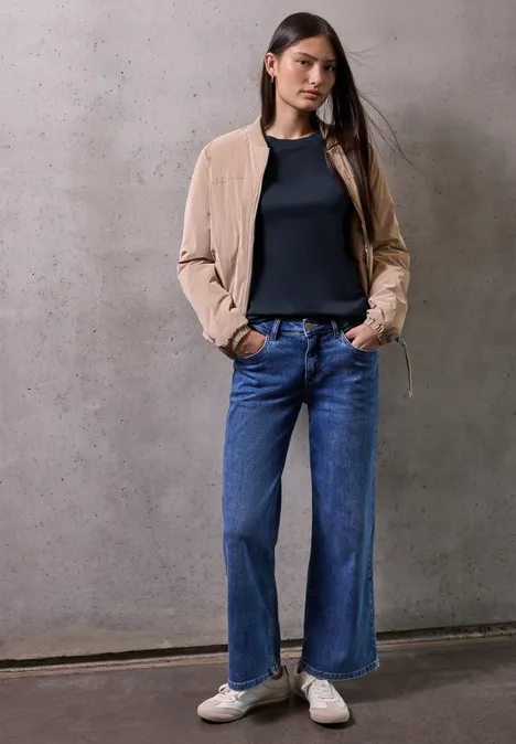 Basic Kurzarmshirt deep blue