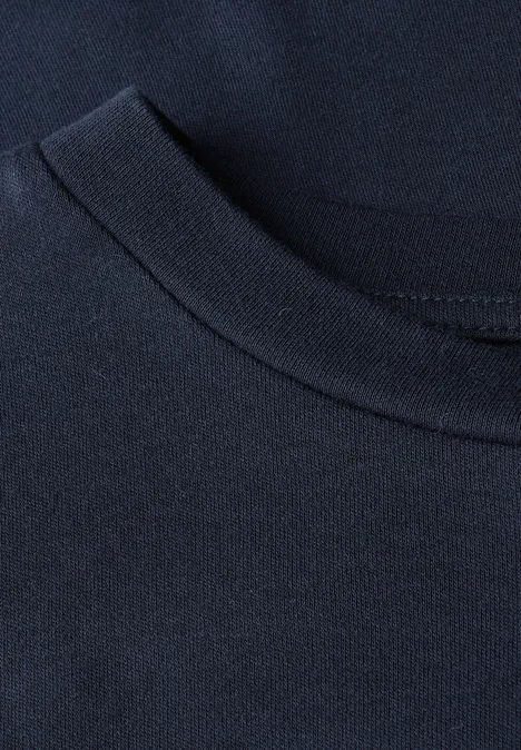 Basic Kurzarmshirt deep blue